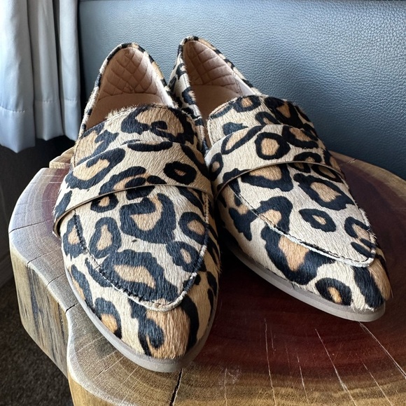 DR. SCHOLL’S FAXON REAL FUR DYED COW-HAIR LEOPARD LOAFER 6.5 - Picture 3 of 8